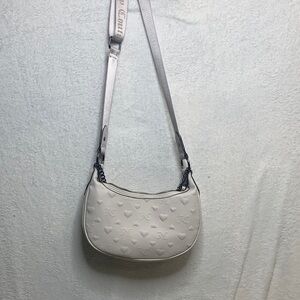 Juicy Couture Cream Embossed Heart Shoulder Bag